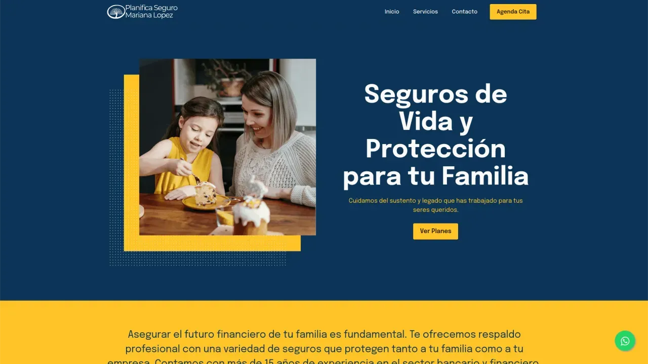 Preview de uno de nuestros proyectos de website